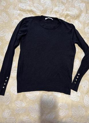 Чорнийтрикотажний лонгслів zara