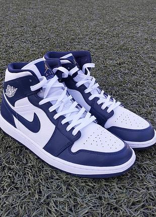 Мужские кроссовки nike air jordan 1 mid "obsidian"