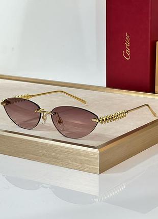 Жіночі сонцезахисні окуляри  cartier  з металевими дужками