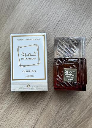 Парфумована вода lattafa perfumes khamrah dukhan (тестер) 100 мл.