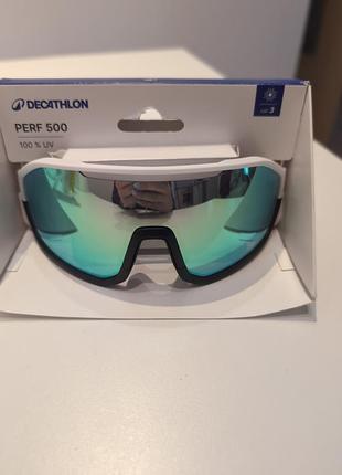 Велосипедні окуляри decathlon , білого кольору