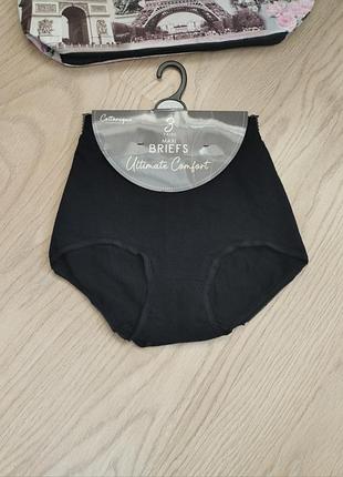 Комплект черных хлопковых трусиков xl-xxl