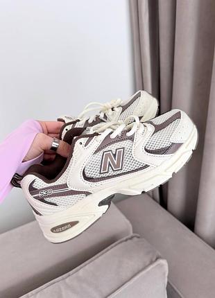 Кросівки жіночі new balance 530 айварі коричневі