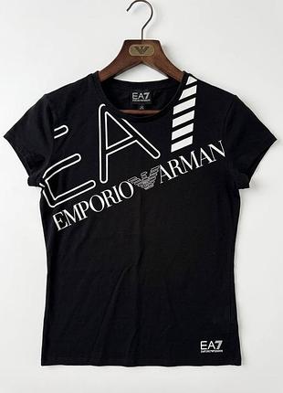 Футболка ea7 emporio armani оригінал xs чорна жіноча 10/10