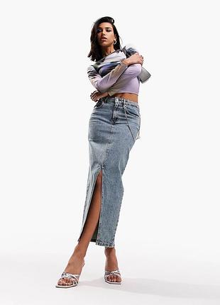 Джинсова спідниця asos design