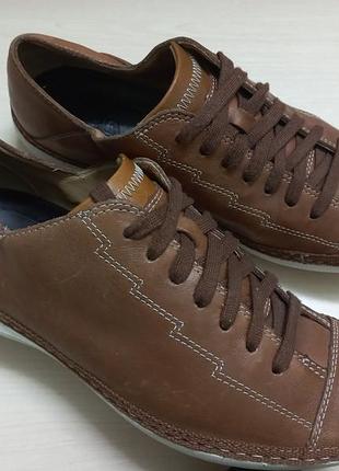 Туфли мокасины кожа весна-осень муж. 42-42.5р.clarks индии