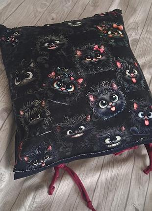Декоративна подушка,  crazy cats