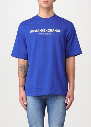 Футболка armani exchange чоловіча l xl синя оригінал армані ах мужская