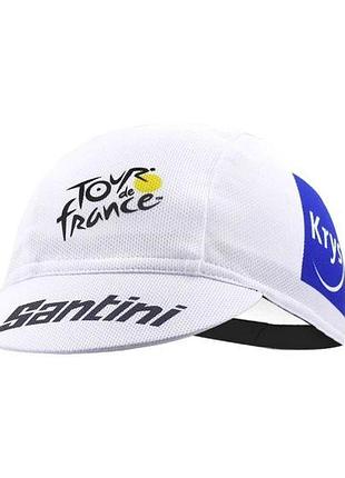 Спортивная вело кепка santini tour de france (53-57) м