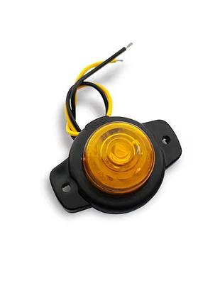 Светодиодный габаритный led фонарь желтый 12-24v для прицепа