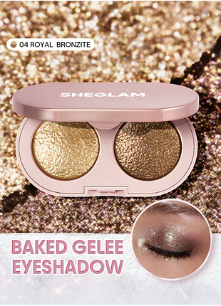 Запеченные тени-дуэт sheglam prismalight baked gelee - 04 royal bronzite (6012-04)