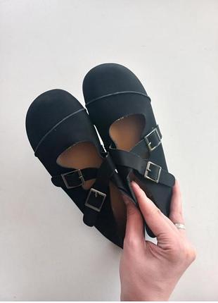 Анатомические туфли мери джейн черные