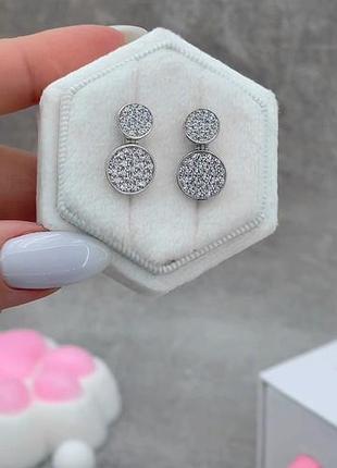 Серебряные серьги сияния