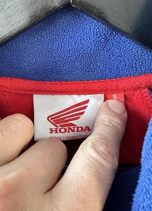 Флісова кофта honda racing team fleece zip up jacket size s gorpcore sweatshirt moto sport vtg 6