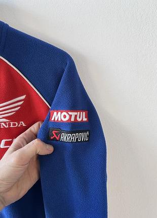 Флісова кофта honda racing team fleece zip up jacket size s gorpcore sweatshirt moto sport vtg 5