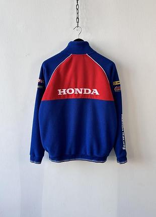 Флісова кофта honda racing team fleece zip up jacket size s gorpcore sweatshirt moto sport vtg 8