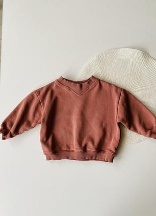 Стильный свитшот zara на 12-18 месяцев