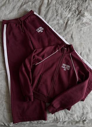 Костюм жіночий на флісі zara бордовий