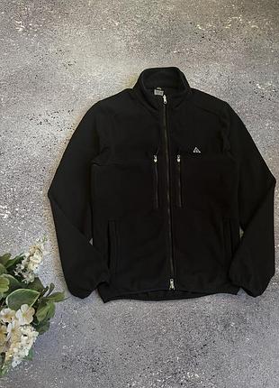 Чорна флісова зіп кофта чоловіча nike acg (оригінал)