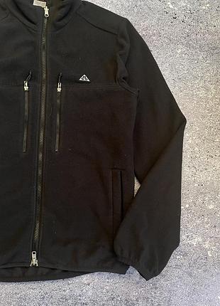 Чорна флісова зіп кофта чоловіча nike acg (оригінал) 3