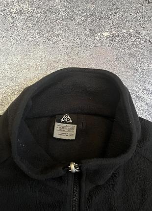 Чорна флісова зіп кофта чоловіча nike acg (оригінал) 6