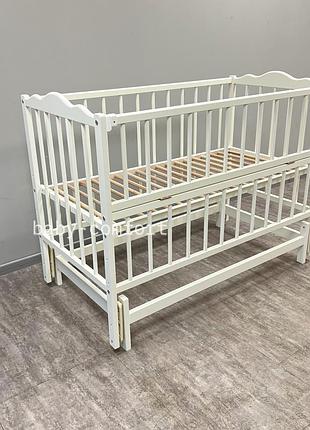 Кровать детская baby comfort малюк с маятником ваниль
