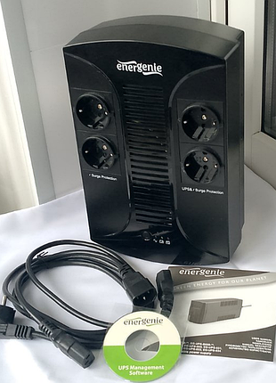 Дбж energenie eg-ups-001 із стабілізатором змінної напруги, 650 втa  б/в
