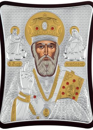 Николай чудотворец 15x20см на деревяном вытянутом киоте
