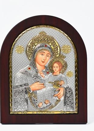 Вифлеемская икона божией матери 15х19,6см в серебряном окладе с позолотой 11х13