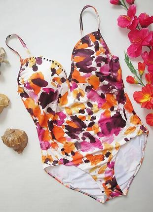 Слитный купальник принт абстракция m&amp;s 19-20 🌼🌴🌼