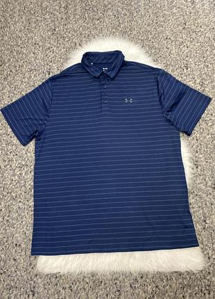 Чоловіча футболка поло в смужку великого розміру under armour 260426