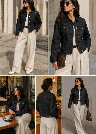 Женская джинсовая короткая куртка ветровка guess