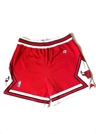 Мужские винтажные баскетбольные шорты команды chicago bulls champion