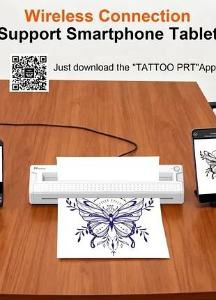 Тату принтер трансферный bluetooth/usb, поддержка android/ios/win/mac 2