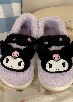 Кімнатні капці з закритою п'ятою куромі kuromi sanrio hello kitty 36-37 р.