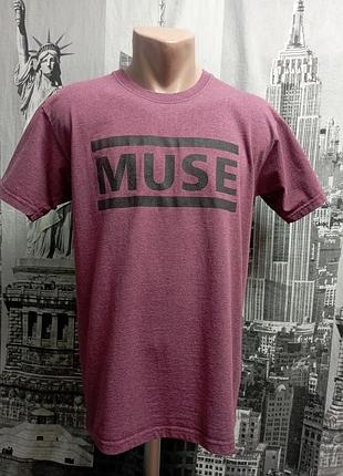 Футболка с логотипом группы muse, двухсторонняя.