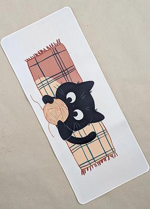 Игровая поверхность, большой коврик для мышки игровой 70x30 см. кот 9