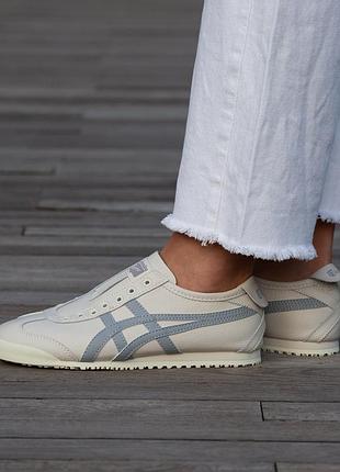 Кросівки asics onitsuka tiger mexico 66 slip-on beige blue