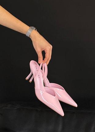 Накладний платіж ❤ лаковані туфлі лодочки човники на шпильці слінгбеки