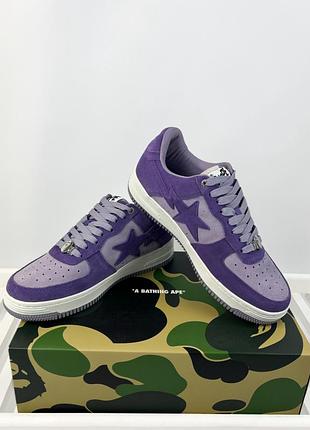 Нові ексклюзивні кросівки bape a bathing ape sta suede purple