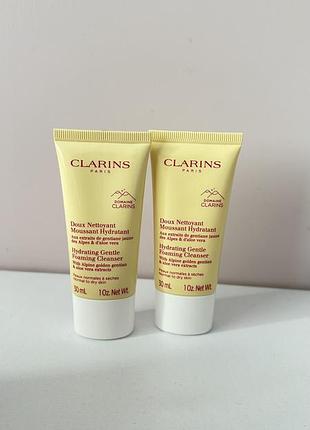 Clarins cleansing hydrating gentle foaming cleanser очищаюча пінка зі зволожуючим ефектом