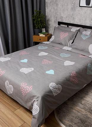 Комплект постельного белья moon&star бязь gold люкс love mood семейный 143х210х2 наволочки 2х50х70