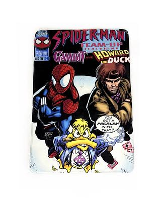 Килим людина-павук spider-man комікс | плюшевий ковер 80×120 см | marvel, gambit, howard the duck