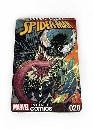 Ковёр marvel spider-man venom 80×120 см — комикс infinity comics #020, без ворса, для дома и гейминга