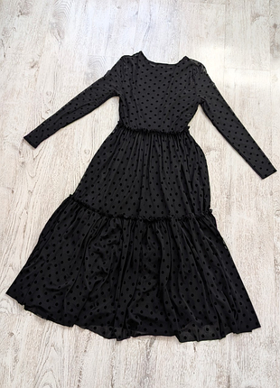 Платье женское черное в горошек new look