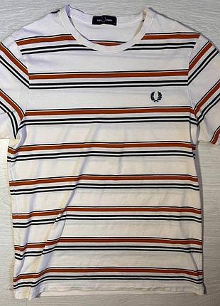 Fred perry m4615 футболка в смужку, розмір m, ідеальний стан