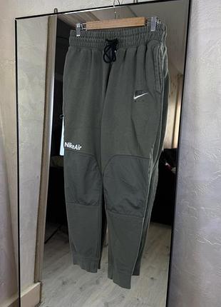 Nike air utility fleece joggers olive woven overlay tech