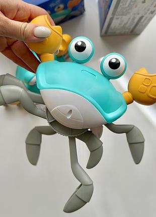 Игрушка-краб “крабик” с музыкой и подсветкой, usb-зарядка для детей