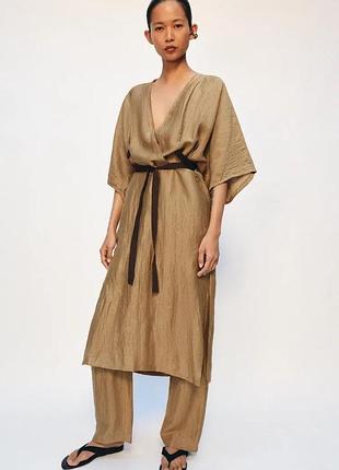 Туника-платье из смешанной льняной ткани zw collection