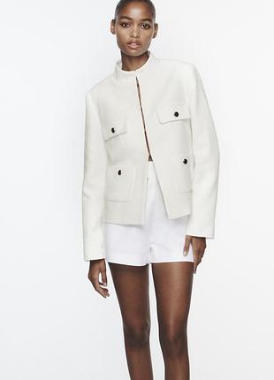 Піджак zara білого кольору